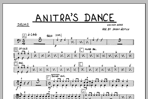 Download Sammy Nestico Anitra's Dance - Drums Sheet Music