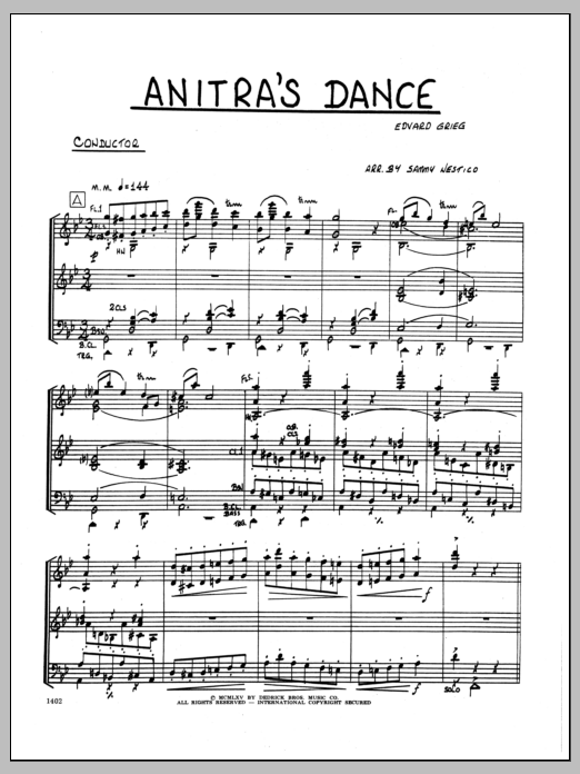Download Sammy Nestico Anitra's Dance - Full Score Sheet Music