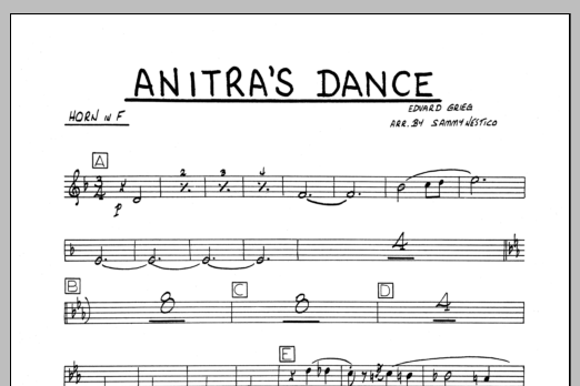 Download Sammy Nestico Anitra's Dance - Horn in F Sheet Music