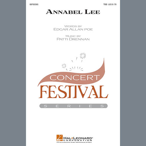 Download or print Patti Drennan Annabel Lee Sheet Music Printable PDF 9-page score for Concert / arranged TBB Choir SKU: 283977.
