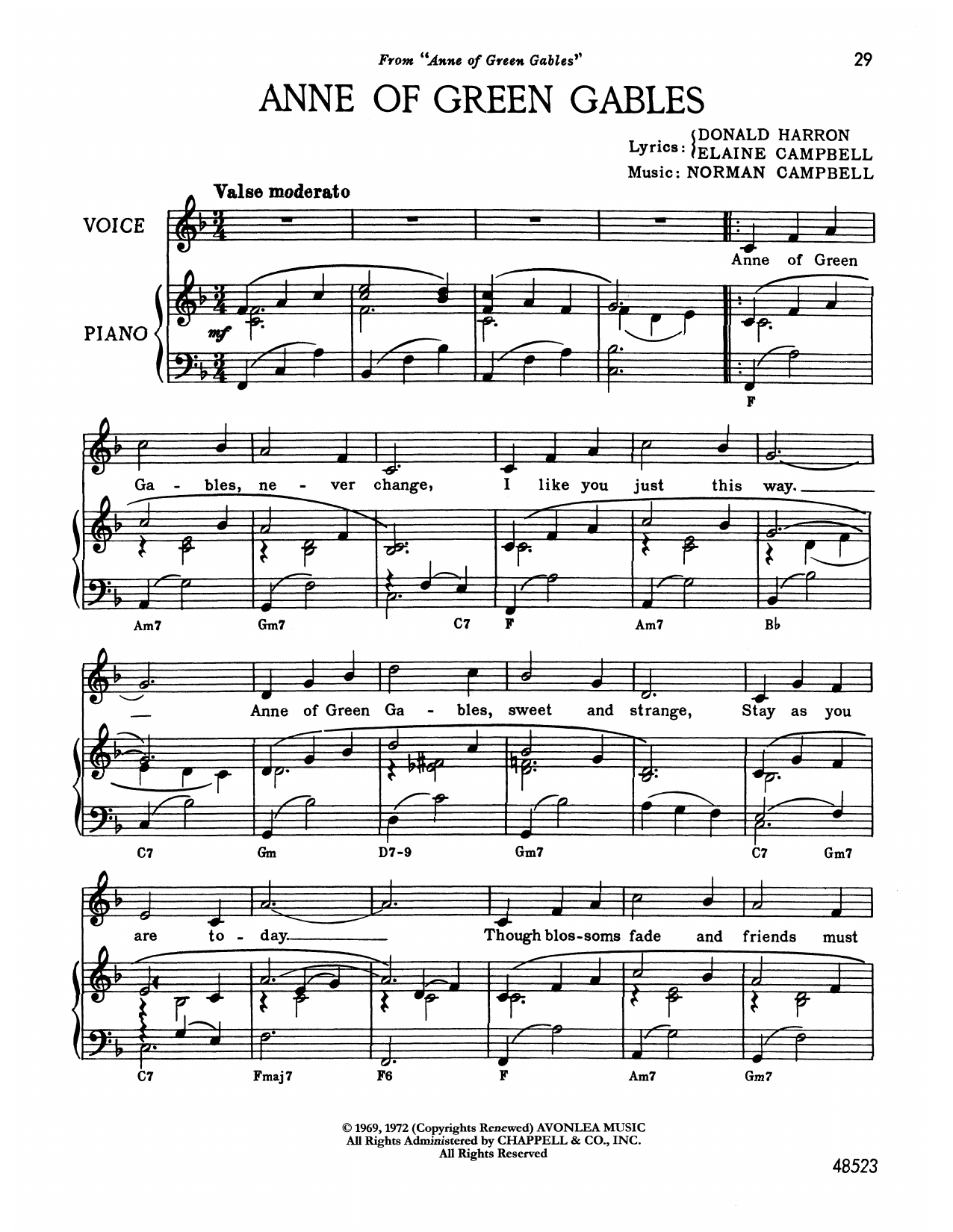 Download Norman Campbell Anne Of Green Gables (from Anne Of Gree Sheet Music