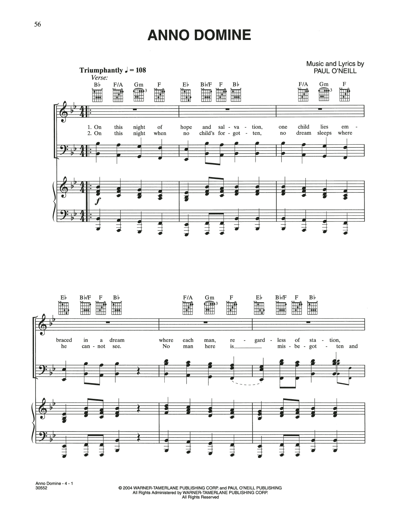 Download Trans-Siberian Orchestra Anno Domine Sheet Music