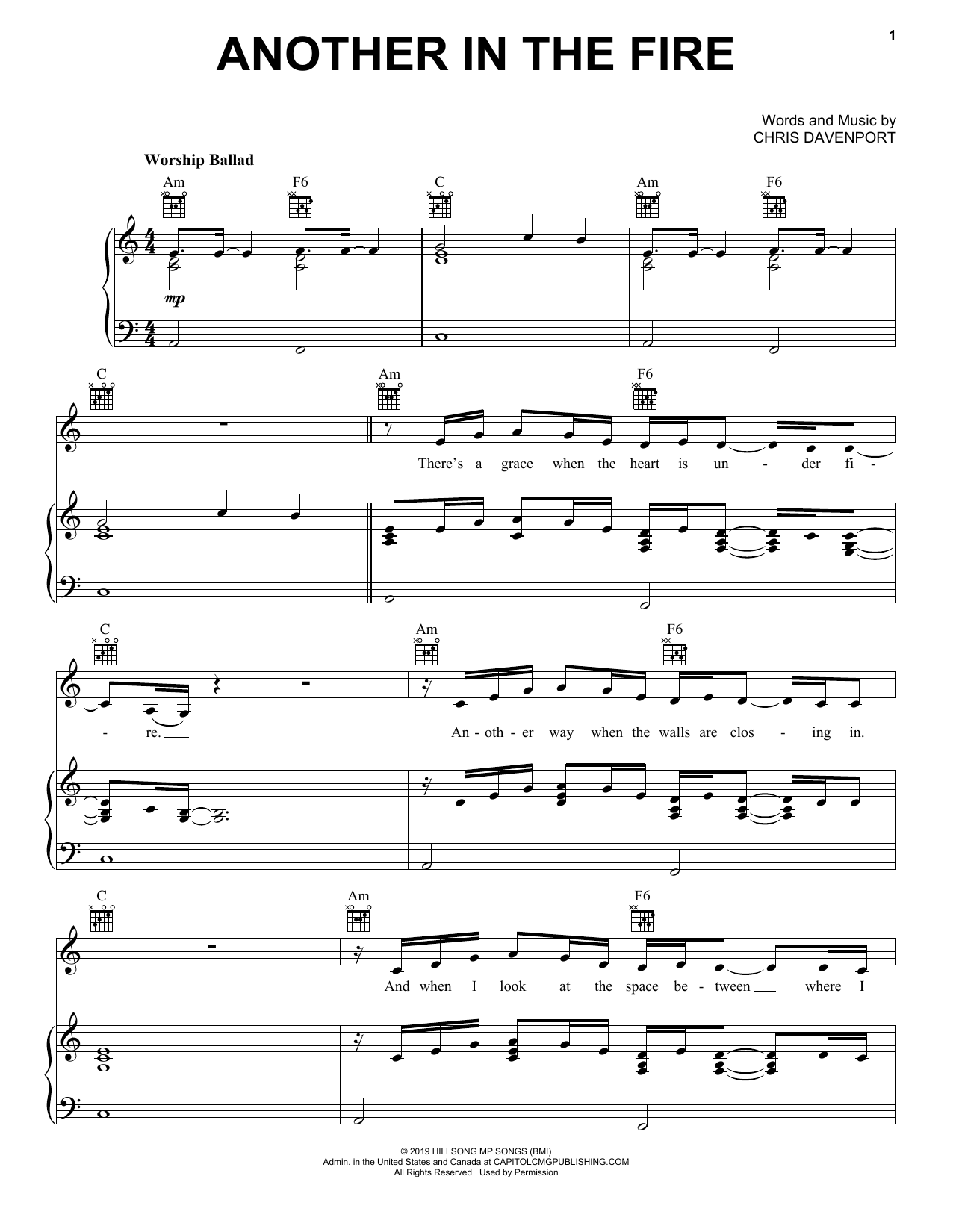 Download Hillsong United Another In The Fire Sheet Music
