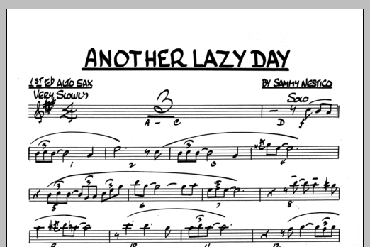 Download Sammy Nestico Another Lazy Day - 1st Eb Alto Saxophon Sheet Music