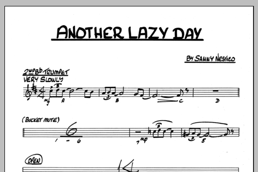 Download Sammy Nestico Another Lazy Day - 2nd Bb Trumpet Sheet Music