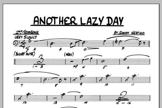 Download Sammy Nestico Another Lazy Day - 2nd Trombone Sheet Music