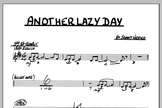 Download Sammy Nestico Another Lazy Day - 3rd Bb Trumpet Sheet Music