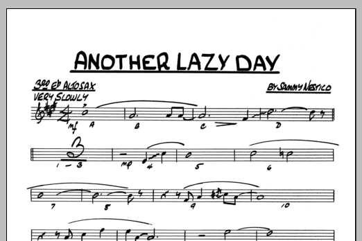 Download Sammy Nestico Another Lazy Day - 3rd Eb Alto Saxophon Sheet Music