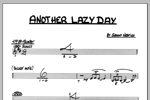 Download Sammy Nestico Another Lazy Day - 4th Bb Trumpet Sheet Music