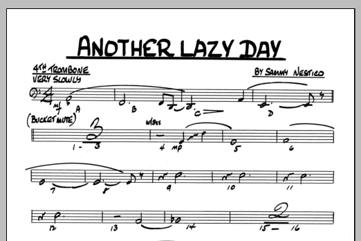 Download Sammy Nestico Another Lazy Day - 4th Trombone Sheet Music