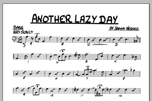 Download Sammy Nestico Another Lazy Day - Bass Sheet Music
