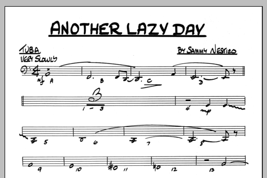 Download Sammy Nestico Another Lazy Day - Tuba Sheet Music