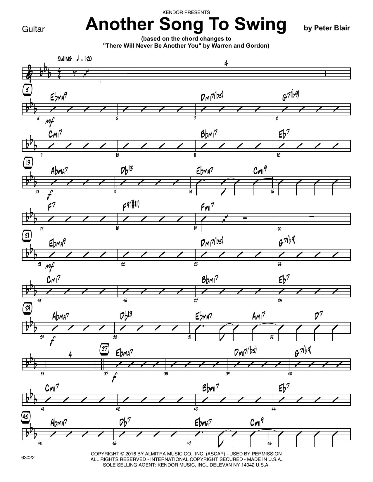 Download Peter Blair Another Song To Swing - Guitar Sheet Music