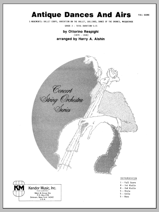 Download Alshin Antique Dances And Airs - Full Score Sheet Music