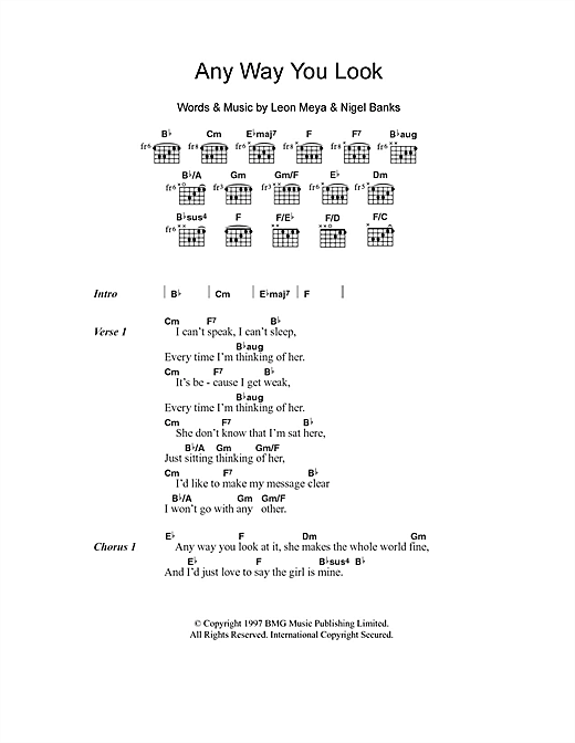 Download Northern Uproar Any Way You Look Sheet Music