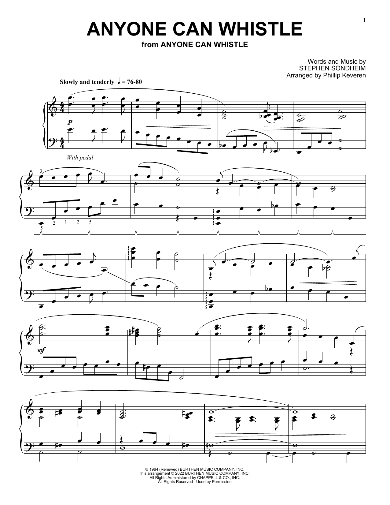 Download Stephen Sondheim Anyone Can Whistle (arr. Phillip Kevere Sheet Music