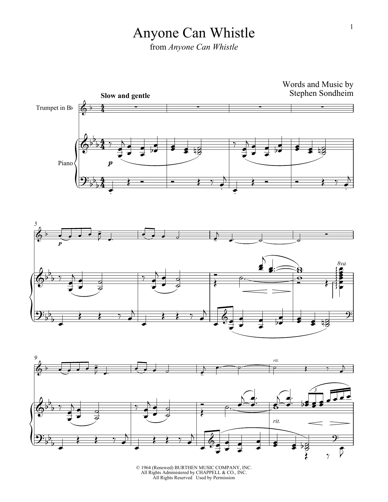 Download Stephen Sondheim Anyone Can Whistle (from Anyone Can Whi Sheet Music