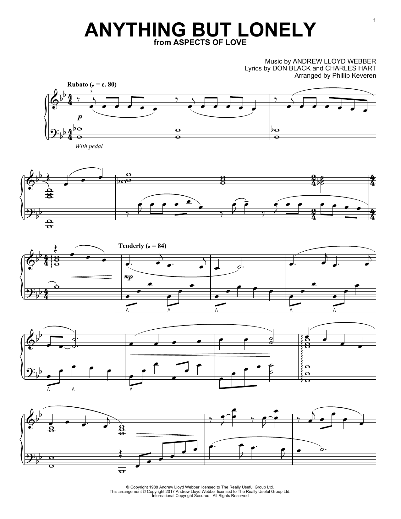 Download Phillip Keveren Anything But Lonely Sheet Music