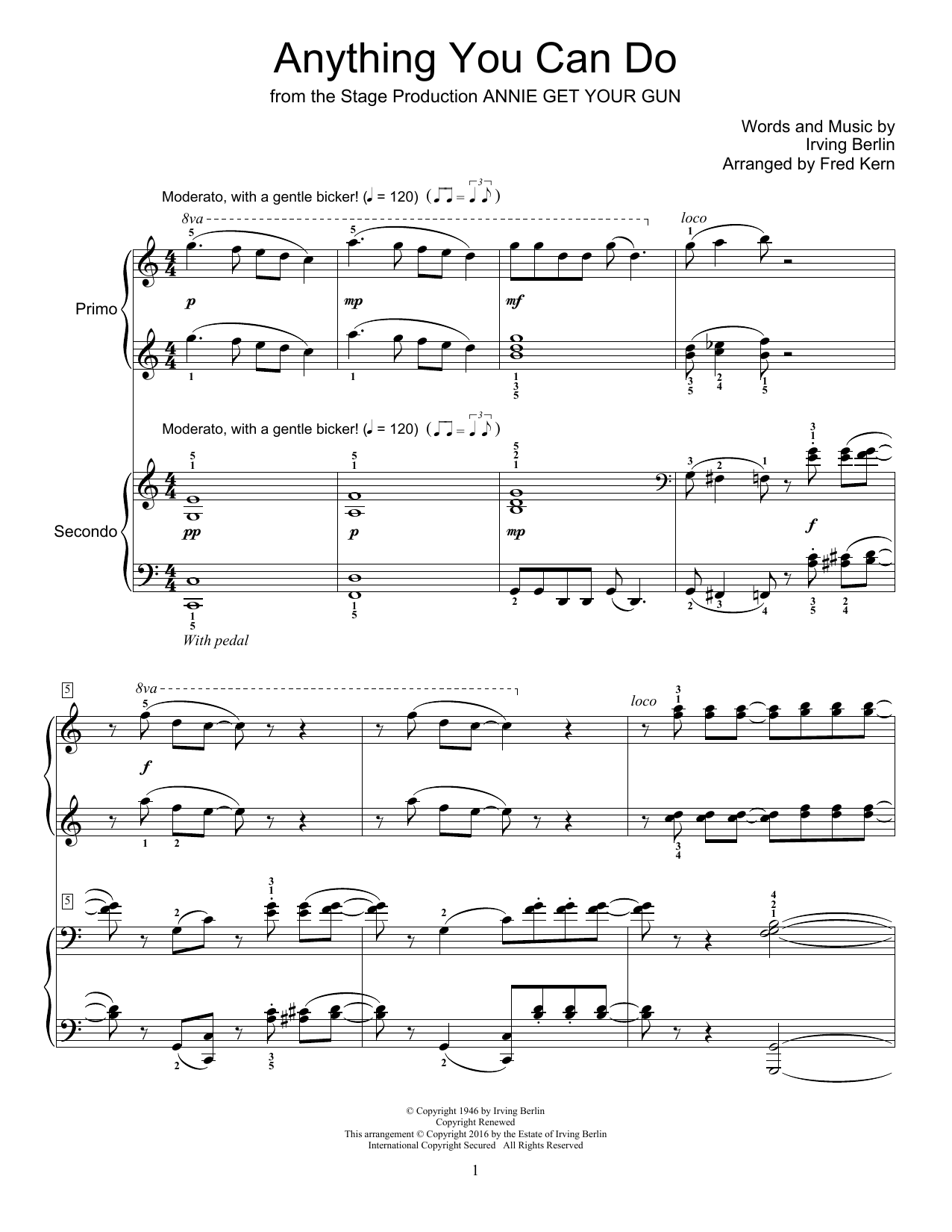 Download Fred Kern Anything You Can Do Sheet Music