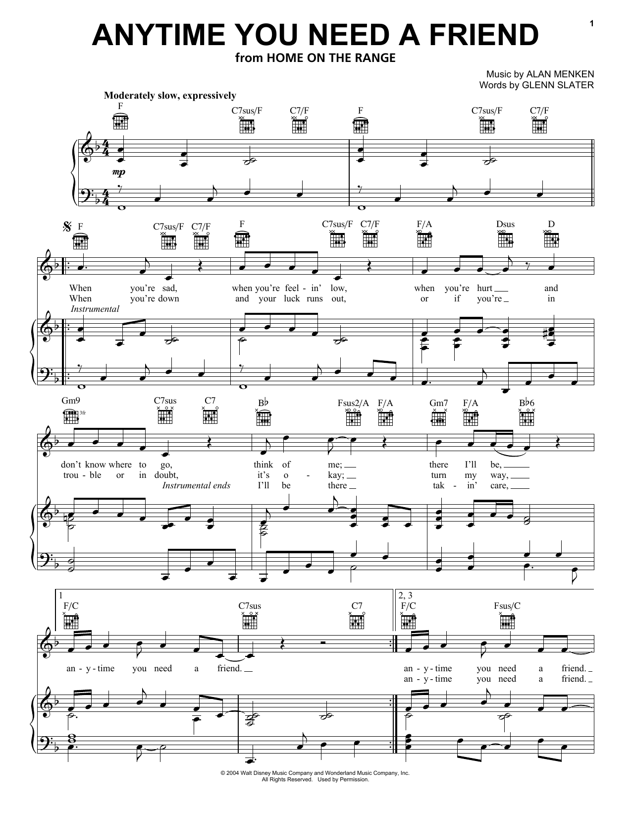 Download The Beu Sisters Anytime You Need A Friend Sheet Music