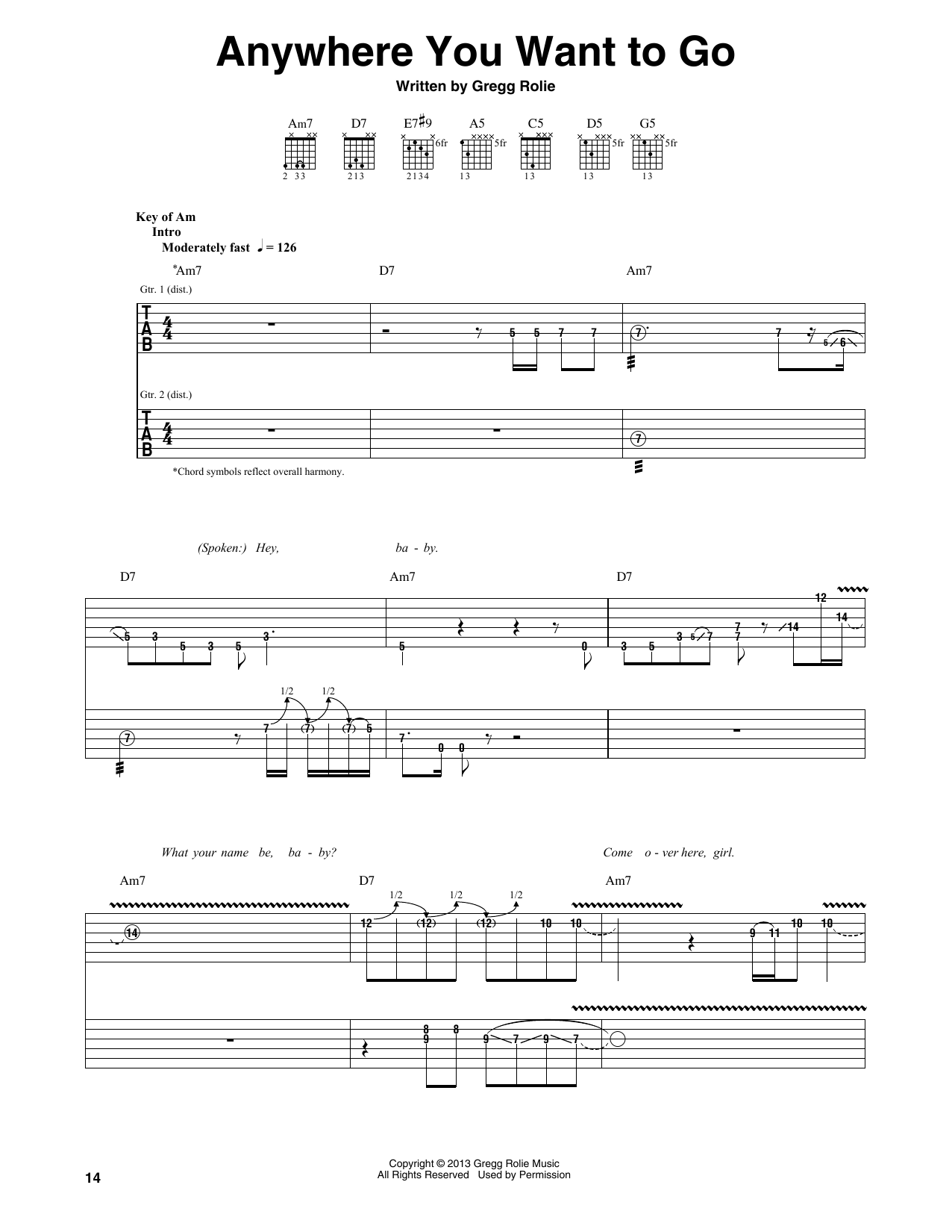 Download Santana Anywhere You Want To Go Sheet Music