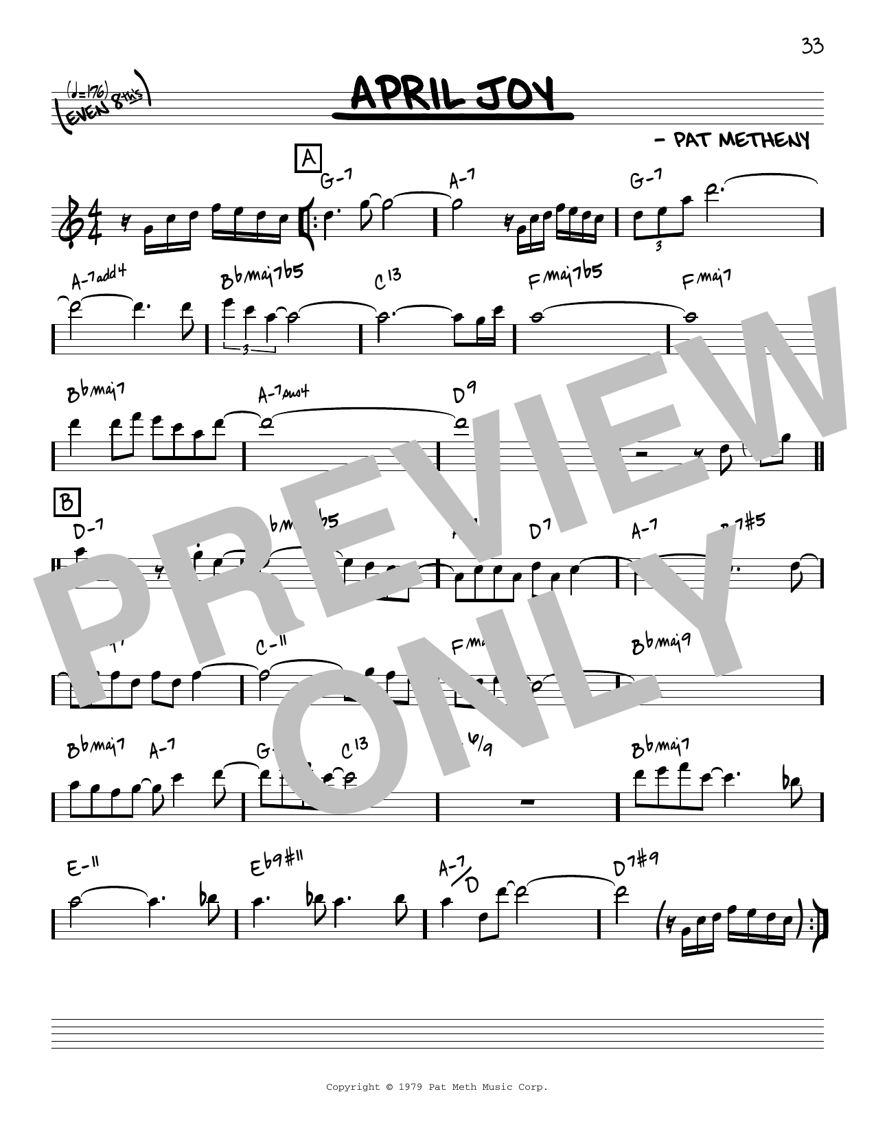Download Pat Metheny April Joy [Reharmonized version] (arr. Sheet Music