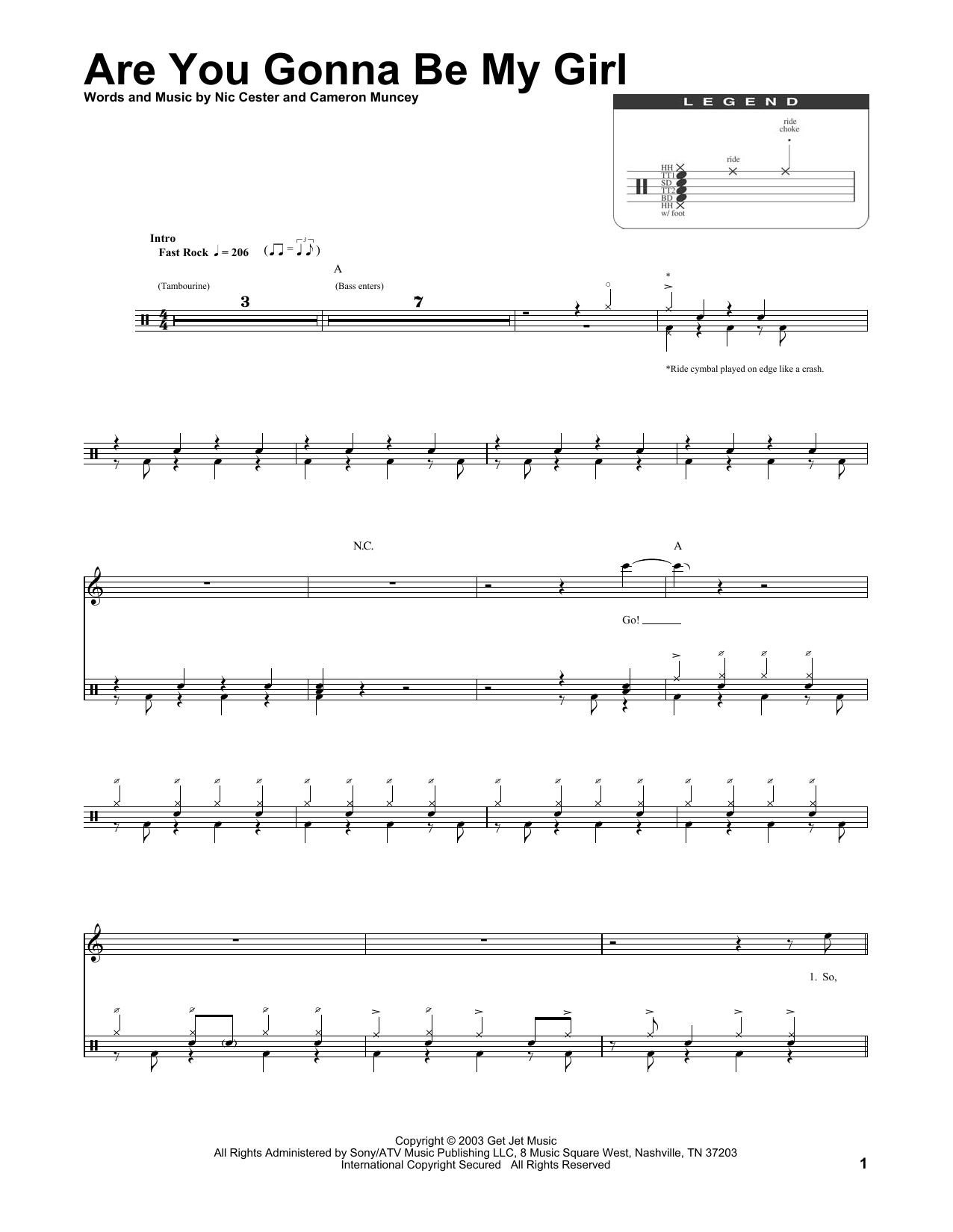 Download Jet Are You Gonna Be My Girl Sheet Music