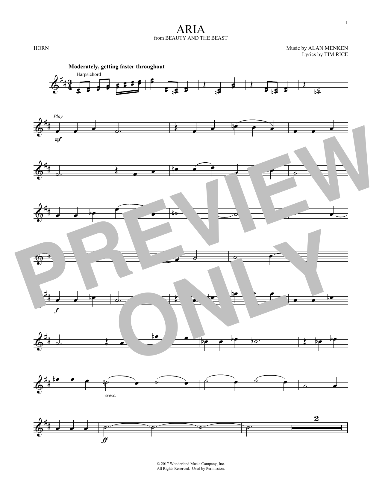 Download Audra McDonald Aria (from Beauty And The Beast) Sheet Music
