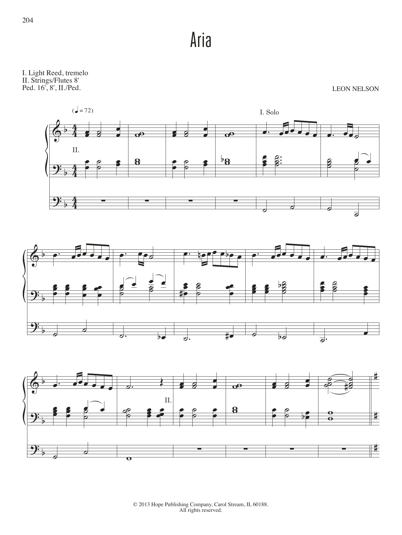 Download Leon Nelson Aria Sheet Music