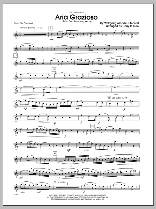 Download Gee Aria Grazioso (From Don Giovanni, Act I Sheet Music