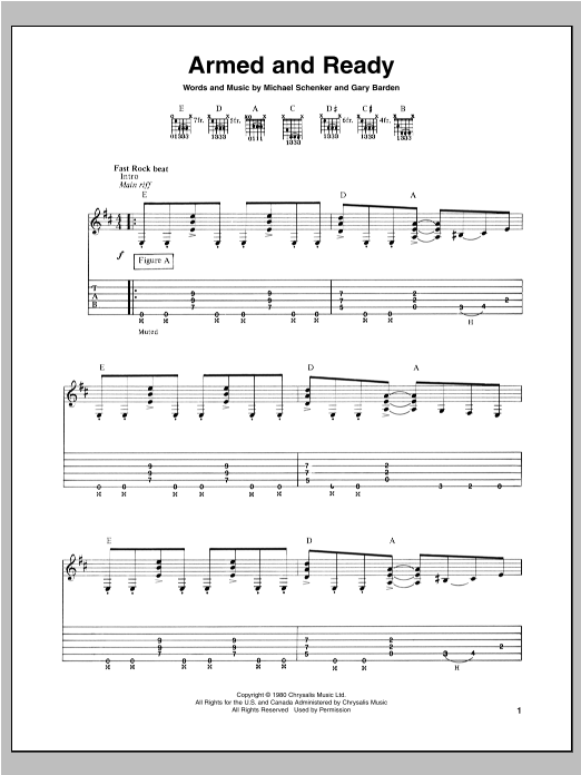 Download Michael Schenker Armed And Ready Sheet Music