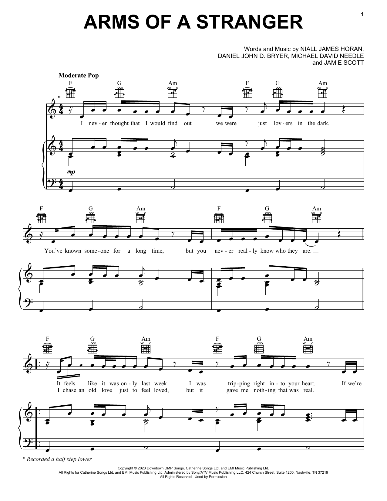 Download Niall Horan Arms Of A Stranger Sheet Music