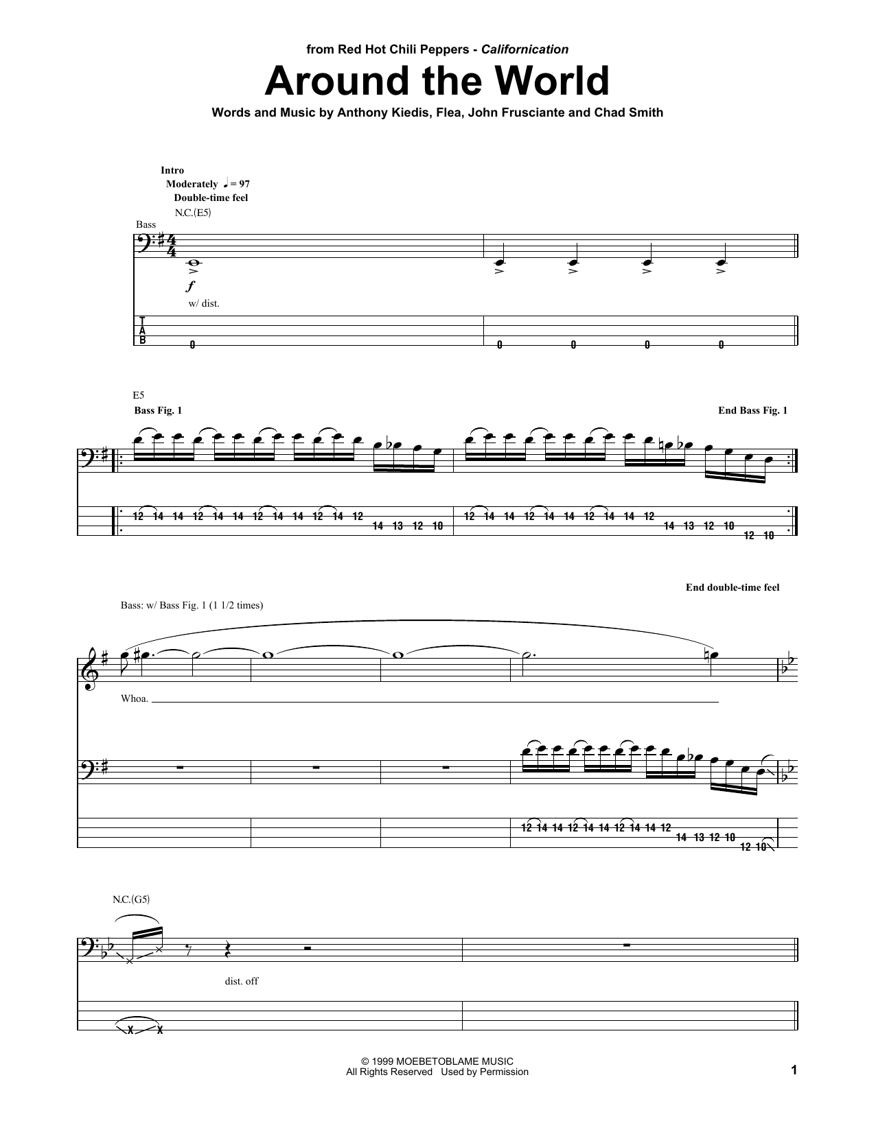 Download Red Hot Chili Peppers Around The World Sheet Music