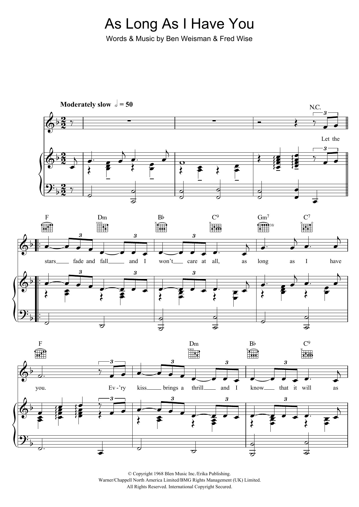 Download Elvis Presley As Long As I Have You Sheet Music