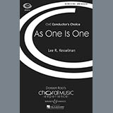 Download or print As One Is One Sheet Music Printable PDF 23-page score for Festival / arranged SATB Choir SKU: 71417.