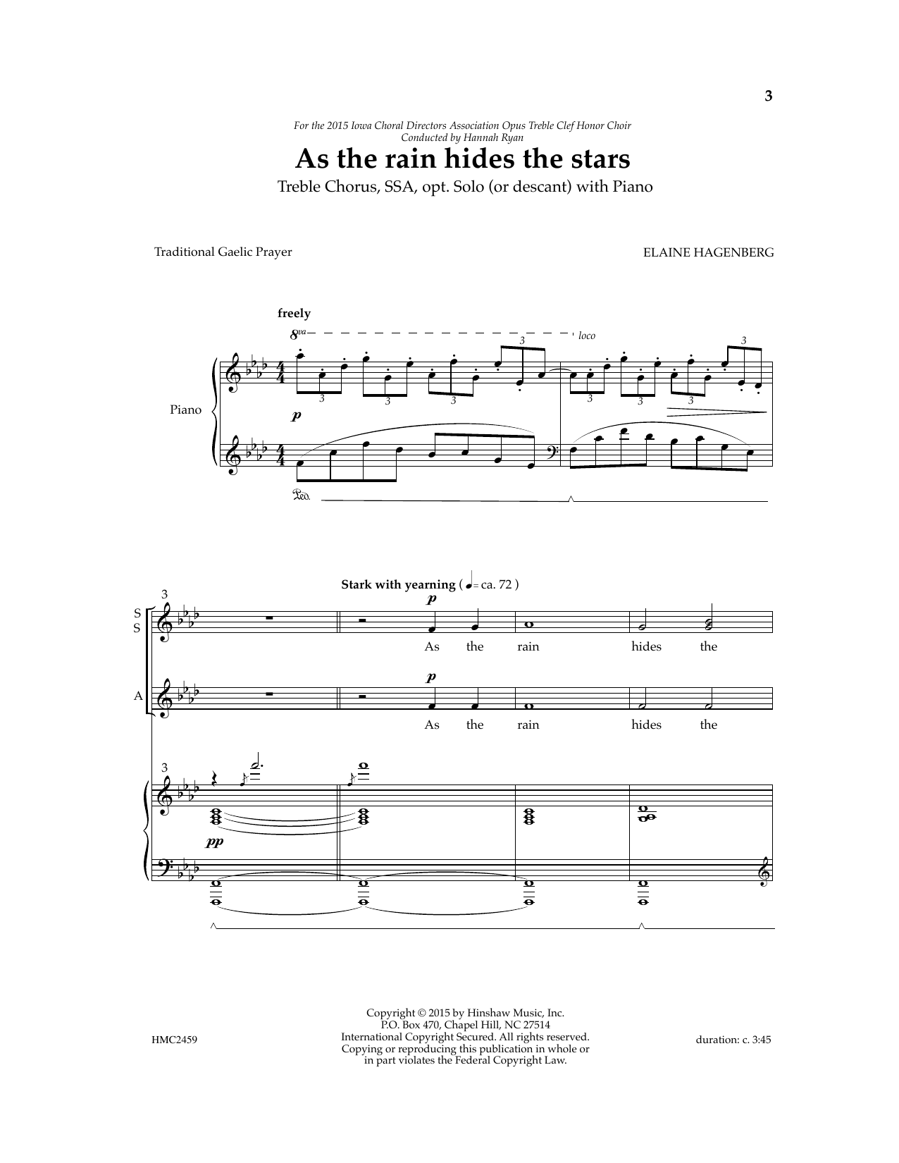 Download Elaine Hagenberg As The Rain Hides The Stars Sheet Music
