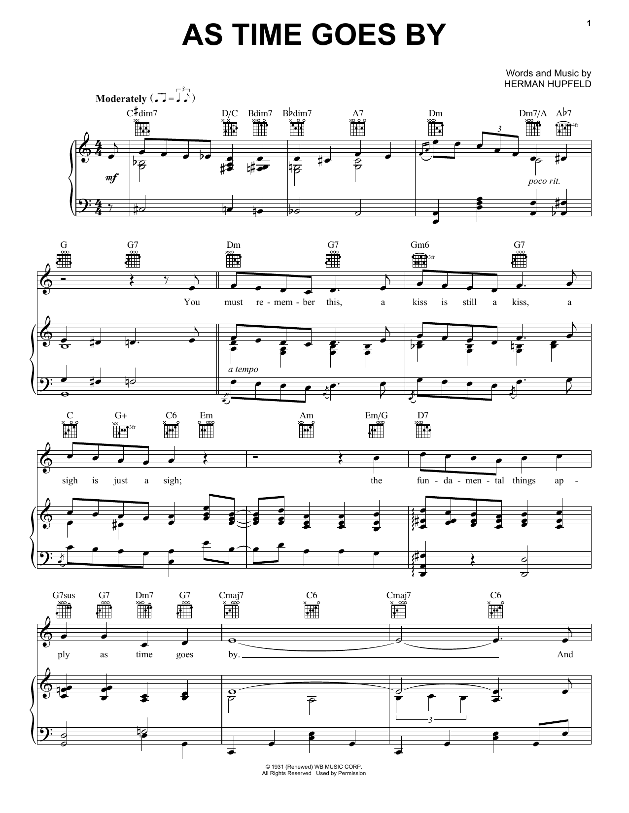 Download Harry Nilsson As Time Goes By Sheet Music