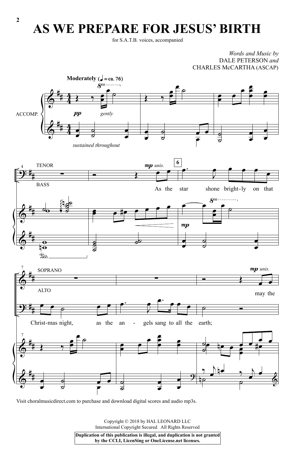 Download Charles McCartha As We Prepare For Jesus' Birth Sheet Music