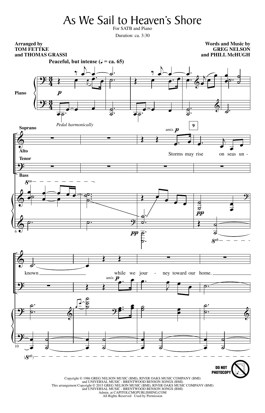 Download Steve Green As We Sail To Heaven's Shore (arr. Tom Sheet Music