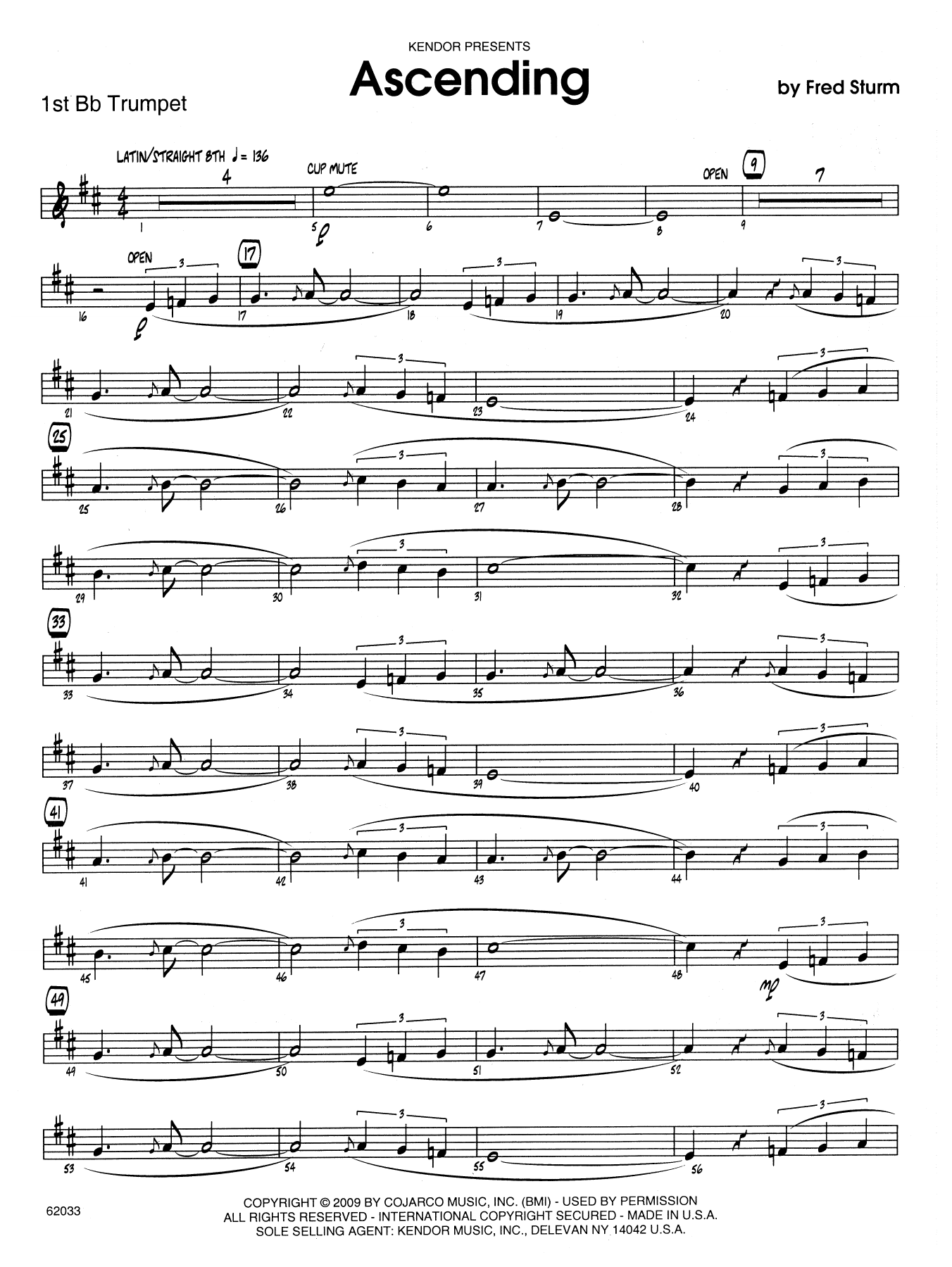Download Fred Sturm Ascending - 1st Bb Trumpet Sheet Music