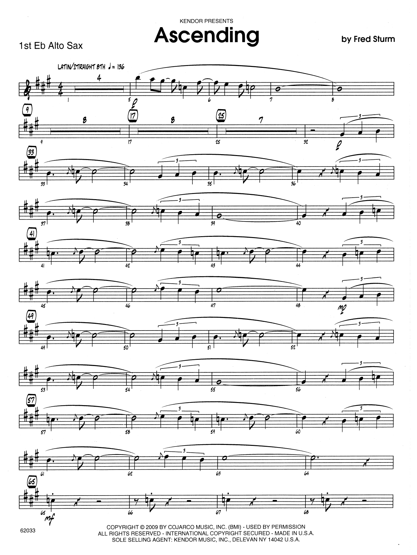 Download Fred Sturm Ascending - 1st Eb Alto Saxophone Sheet Music