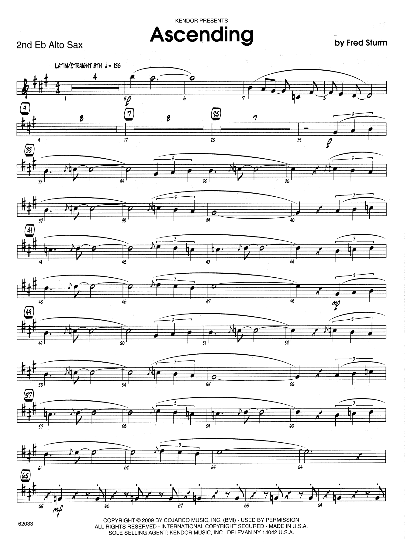 Download Fred Sturm Ascending - 2nd Eb Alto Saxophone Sheet Music