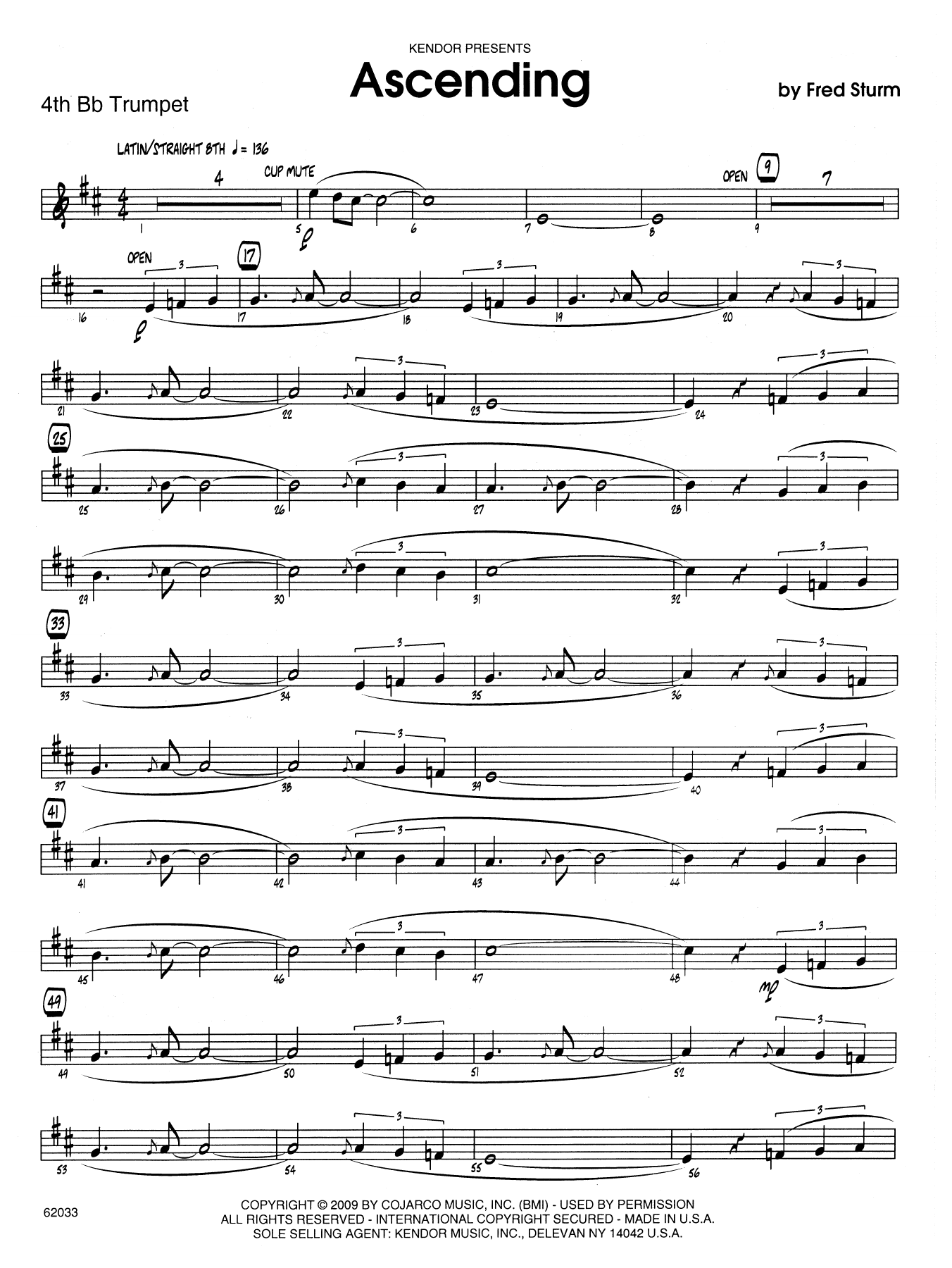 Download Fred Sturm Ascending - 4th Bb Trumpet Sheet Music