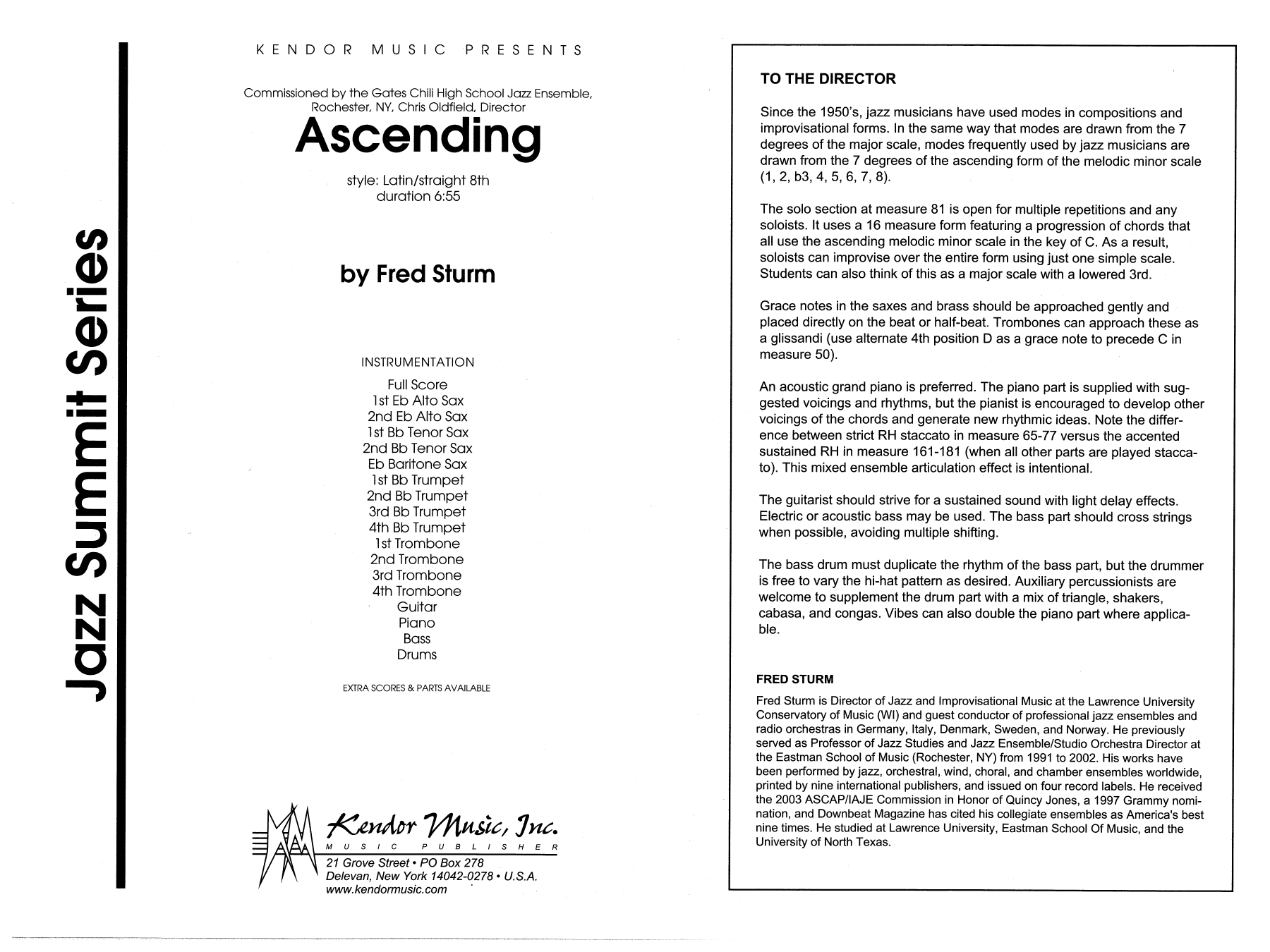 Download Fred Sturm Ascending - Full Score Sheet Music
