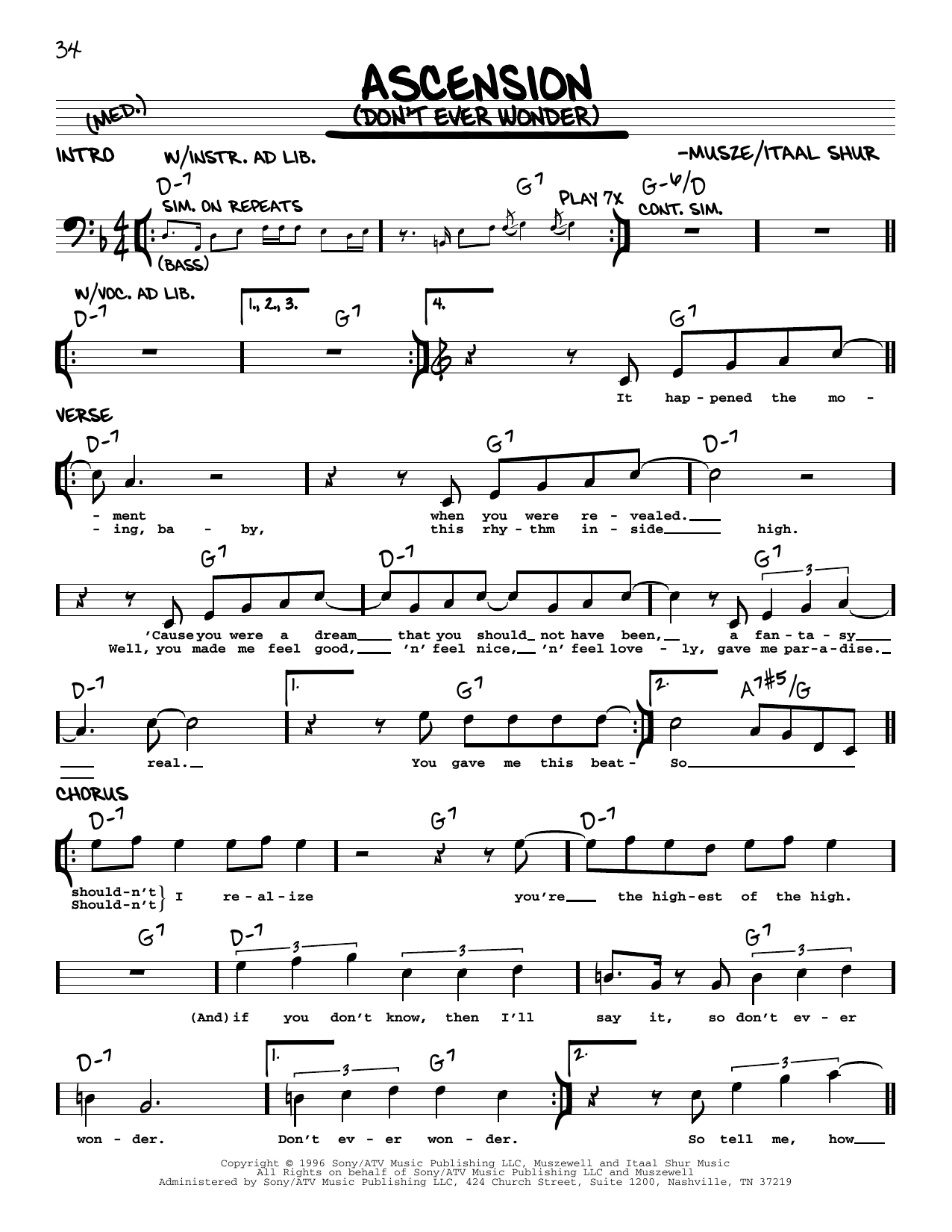 Download Maxwell Ascension (Don't Ever Wonder) Sheet Music