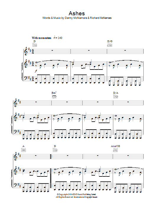 Download Embrace Ashes Sheet Music
