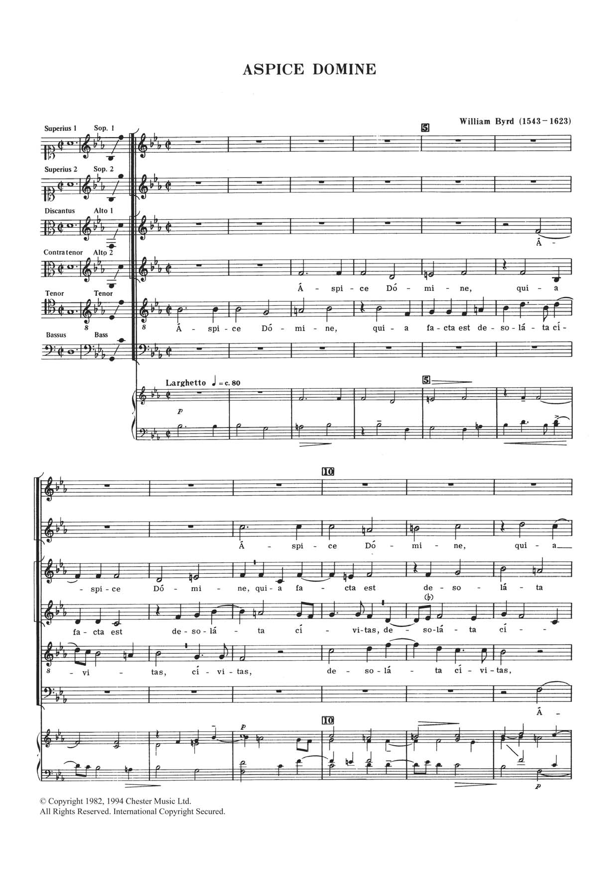 Download William Byrd Aspice Domine Sheet Music