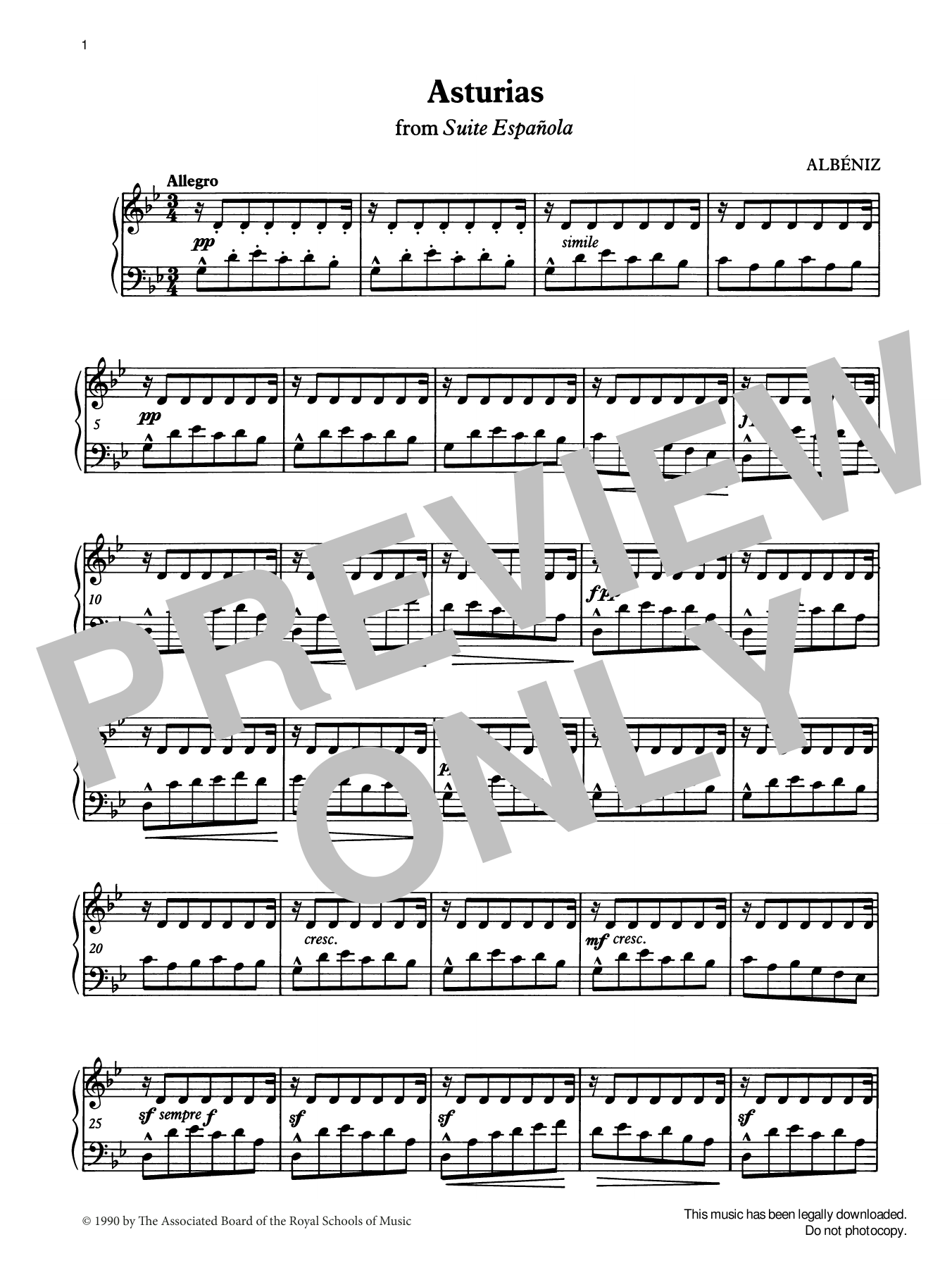 Download Isaac Albeniz Asturias from Graded Music for Tuned Pe Sheet Music