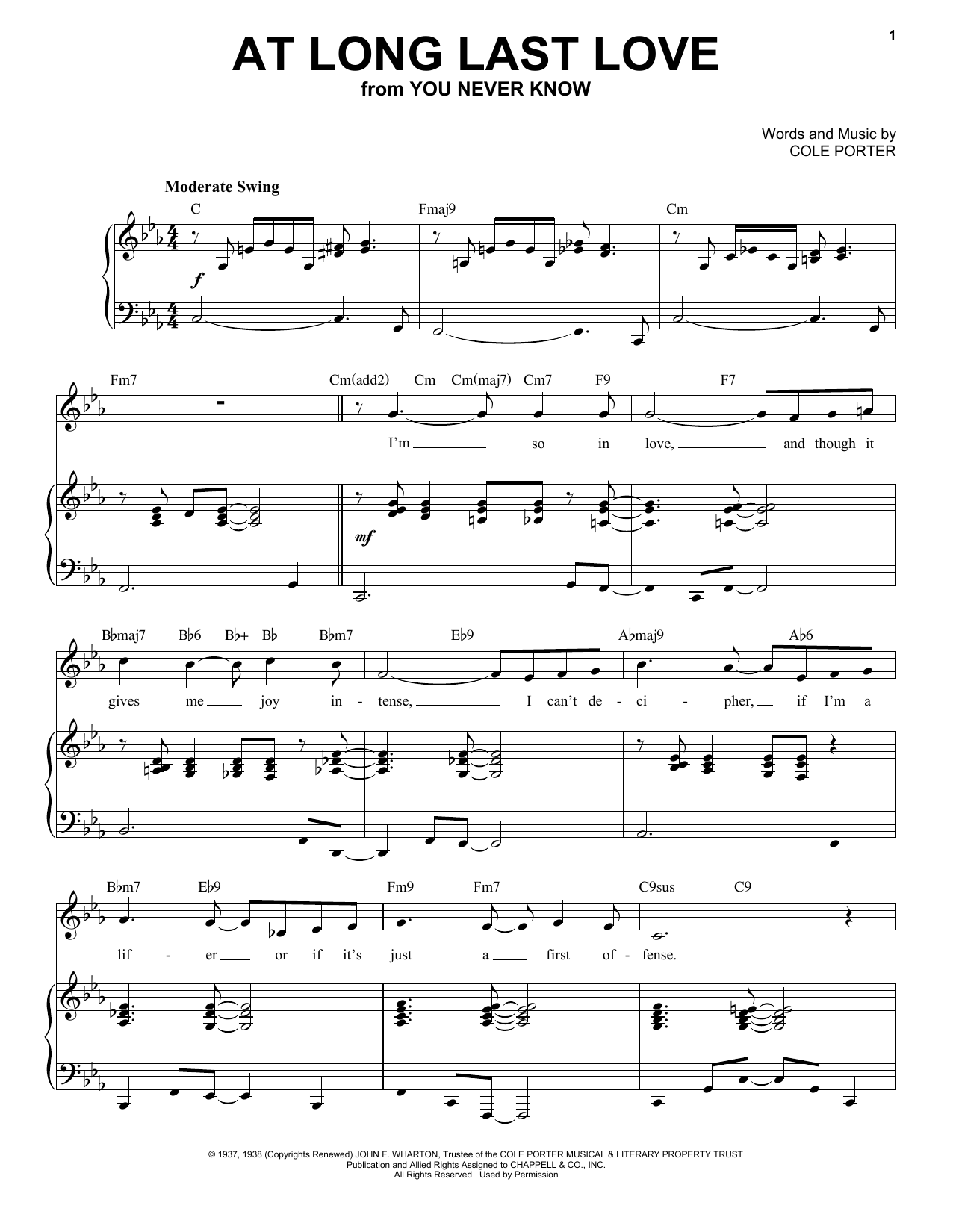 Download Cole Porter At Long Last Love [Jazz version] (from Sheet Music