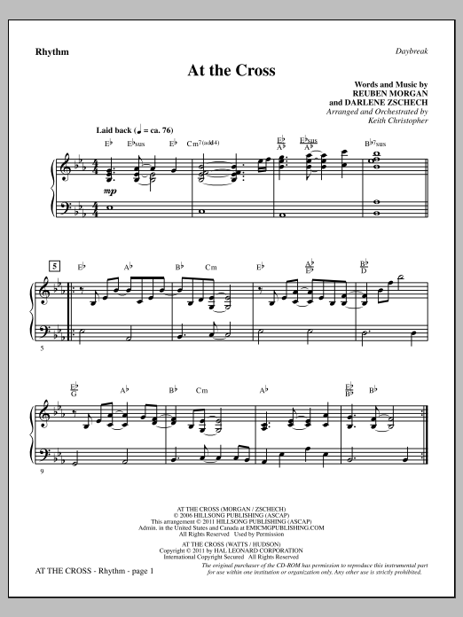 Download Keith Christopher At The Cross - Rhythm Sheet Music